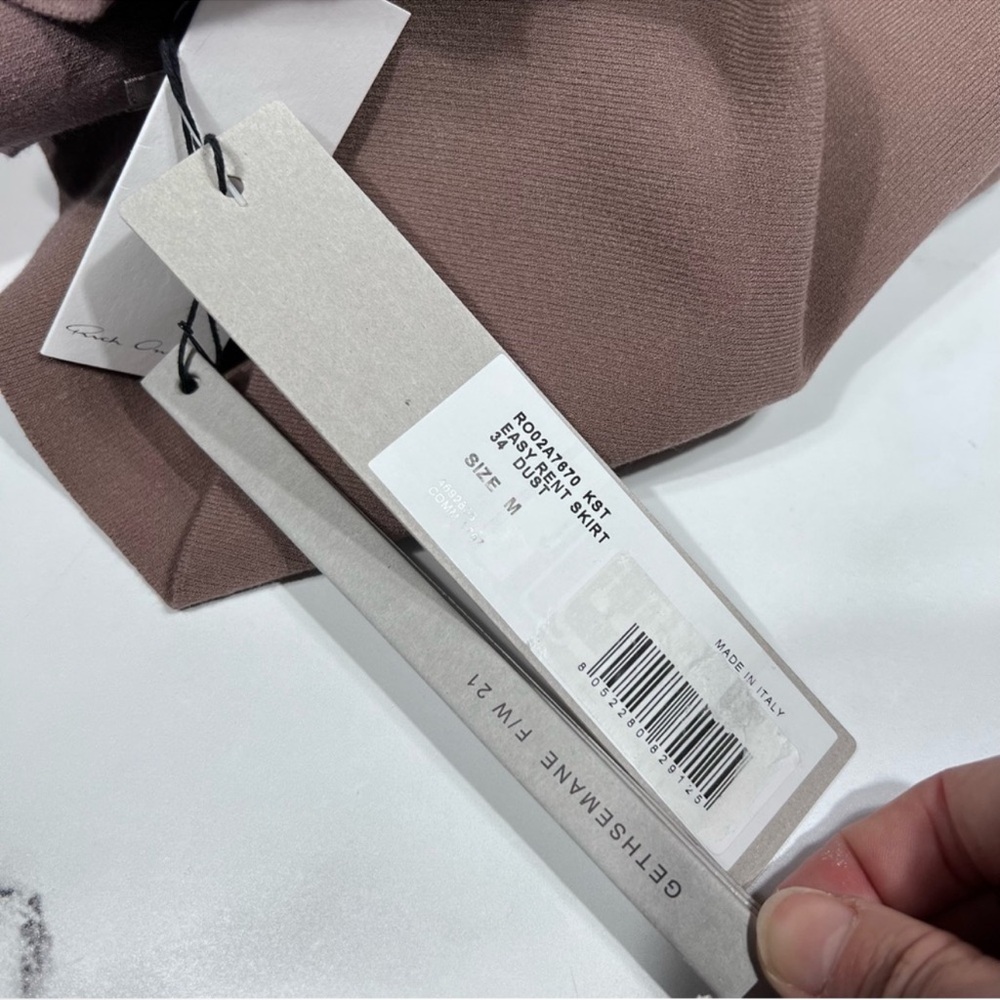 Rick Owens Rent Maxi Bodycon Skirt in Dust - Picture 12 of 14